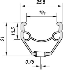 ráfek MACH1 trekový 240 V-brake 36děr/1nýt černý