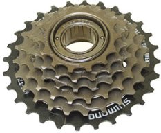 6-kolo SHIMANO MF-TZ500 14-28 zubů, hnědé/černé