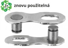 spojka řetězu KMC 11R EPT tm. stříbrná baleno po 5 ks, cena za balení