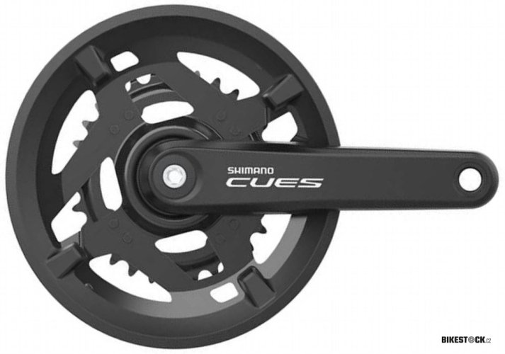 kliky SHIMANO Cues FC-U4010-2, 170mm, 46-30 zubů, černé, 11,10,9 speed, s ložisky