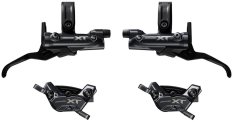 brzda kotoučová SHIMANO XT M8220 čtyřpístková p+z komplet bez kotoučů a adapteru, J-kit, v krabičce