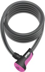 zámek ONGUARD lanko 1200x8 mm růžový 2klíče
