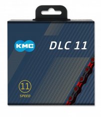 řetěz KMC DLC SL 11 červeno/černý v krabičce118 čl.