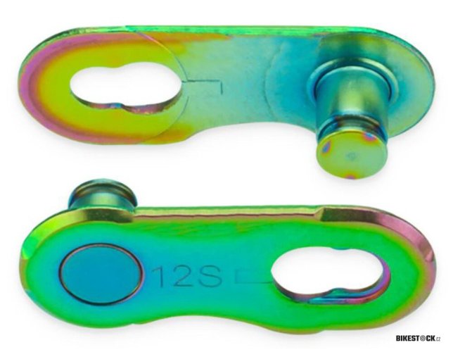 spojka řetězu KMC X Flattop NR Aurora Green 2 ks na blistru, cena za balení