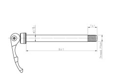 osa zadní rychloupínací JAVAX 12x142 mm (172/18 mm) černá
