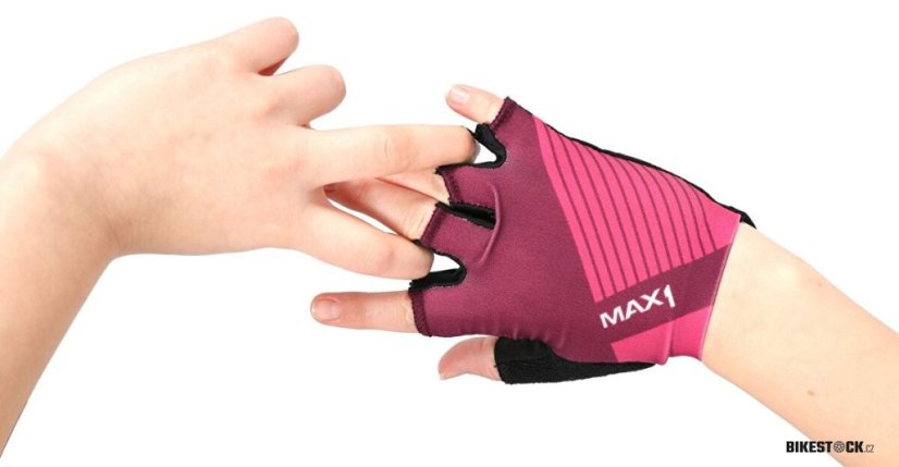 dětské krátkoprsté rukavice MAX1 Raceday fialovo/růžové