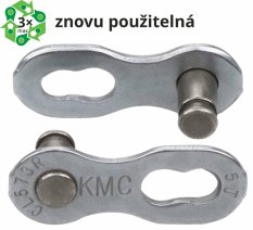spojka řetezu KMC 6/7/8R EPT tm. stříbrná baleno po 5 kusech, cena za balení