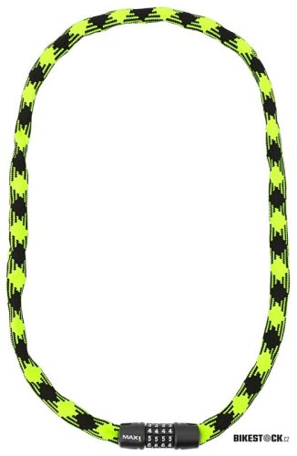 řetězový zámek MAX1 Twist kódový 3,2x1200 mm zeleno/černý