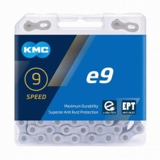 řetěz KMC e9 E-bike, EPT tm. stříbrný v krabičce 136 čl.