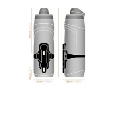 lahev FIDLOCK Bottle Twist 800 ml šedá + Bike Base