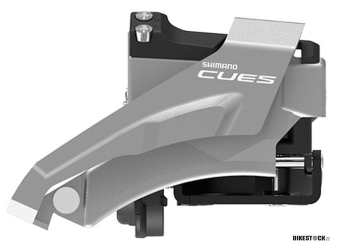 přesmykač SHIMANO Cues FD-U4000-L 10,9 speed O 34,9 mm (O 31,8 a 28,6 mm ) Top Swing, v krabičce