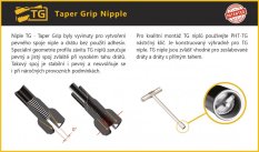 mosazný nipl Pillar TG, 2.0x16mm, kulatá hlava, černý