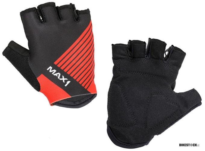 dětské krátkoprsté rukavice MAX1 Raceday 3-4 černo/červené