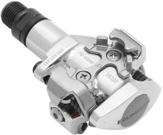 pedály SHIMANO SPD PD-M505S stříbrné s kufry SM-SH51, v krabičce