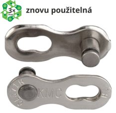 spojka řetězu KMC 7-8 speed, stříbrné, baleno po 5 ks, cena za balení