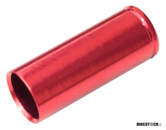 koncovka bowdenu MAX1 CNC Alu 5 mm utěsněná červená 100 ks