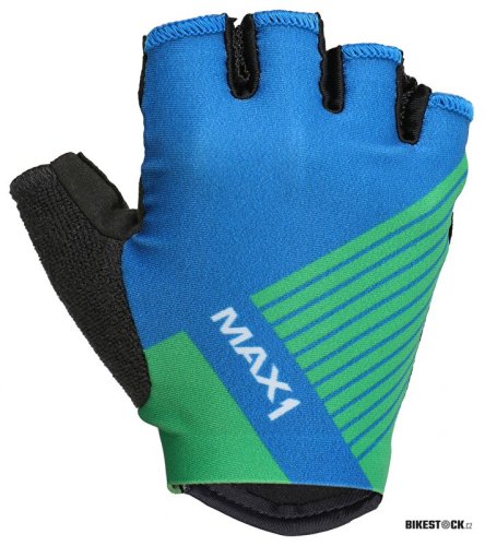 dětské krátkoprsté rukavice MAX1 Raceday modro/zelené