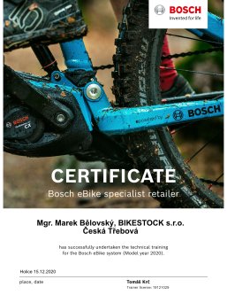 Certifikace pro Bosch ebike servis!