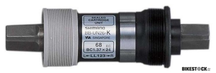 osa SHIMANO BB-UN26 BSA 68x113mm, bez šroubů (v krabičce)