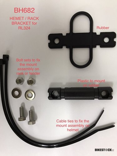 držák SMART pro blikačku USB RL-324 na koš/nosič/přilbu