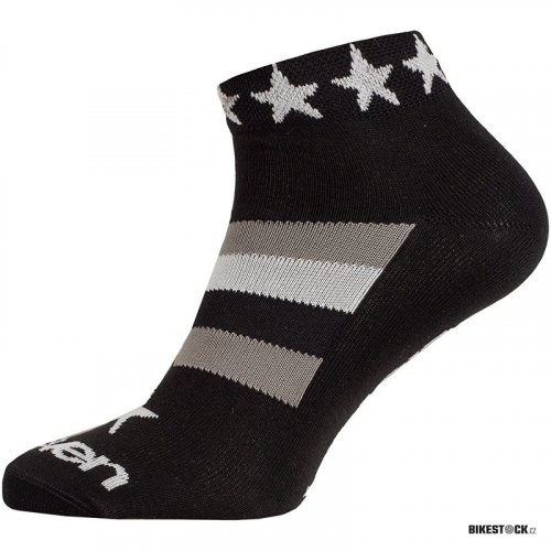 ponožky ELEVEN Luca STAR WHITE vel. 39-41 (M) černé/bílé