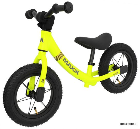 odrážedlo MAXÍK Evo Lite fluo žlutá/fialová + YAK