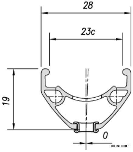ráfek MACH1 29" Cross-R 23 32děr/1nýt černý