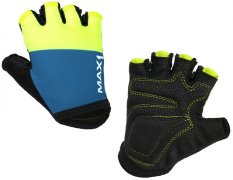 dětské krátkoprsté rukavice MAX1 modro/fluo žluté