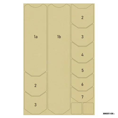 sada ochranných samolepek MUCKY NUTZ Frame Skinz Clear lesklé