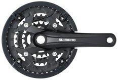 kliky SHIMANO Alivio FC-T4010 , 170mm, 48-36-26 zubů, černé, s krytem, 9 speed, pro osu octalink