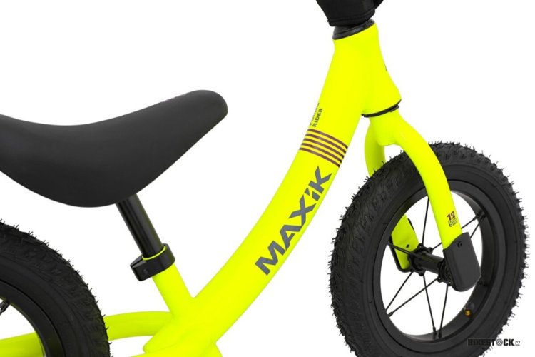 odrážedlo MAXÍK Evo Lite fluo žlutá/fialová + YAK