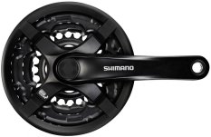 kliky SHIMANO Tourney FC-TY501-L, 170mm, 42-34-24 zubů, černé s krytem