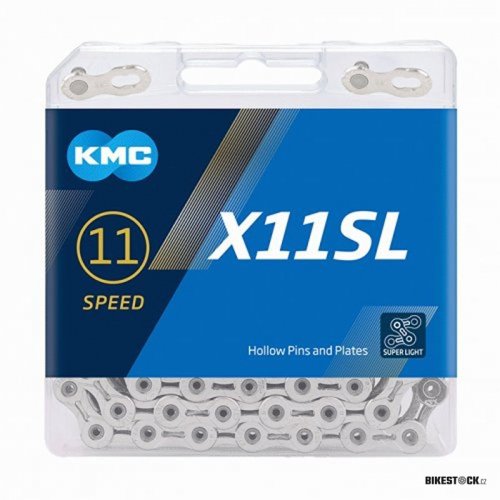 řetěz KMC X-11 Super Light stříbrný v krabičce 118 čl.