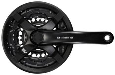 kliky SHIMANO Tourney FC-TY501-L, 175mm, 48-38-28 zubů, černé s krytem, v krabičce