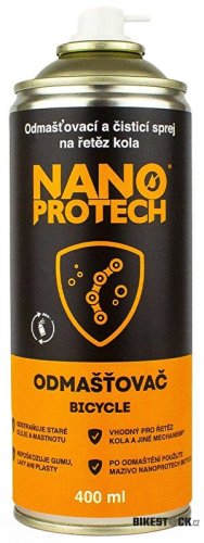 čistič NANOPROTECH Bicycle - odmašťovač na řetězy 400 ml