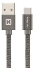 datový kabel SWISSTEN USB/Micro USB 20 cm šedý