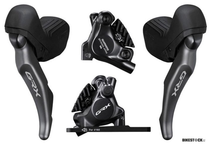 řazení SHIMANO GRX RX820 dual control 1x12 speed, třmeny BR-RX820 (pár) J-kit, box