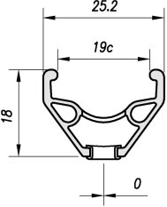 ráfek MACH1 26" Sub Zero disc 36děr/1nýt černý