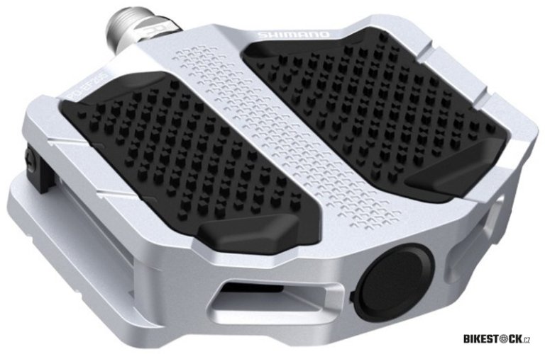 pedály SHIMANO  PD-EF205 Flat stříbrné, v krabičce